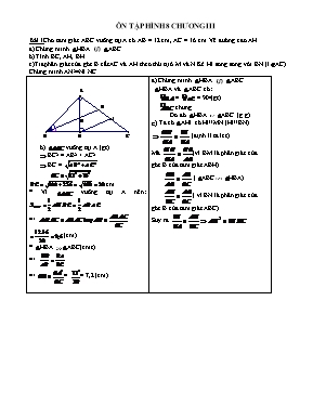 Ôn tập Hình 8 chương III